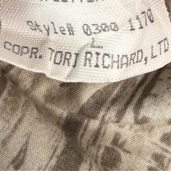 Tori‎ Richard Aloha Shirt Palm Tree Print Linen Blend Men's L - Picture 5 of 11